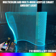 Modern Curved RGB Table Lamps for Bedrooms and Desks - Futuristic Ambient Mood Lighting for Gaming Rooms