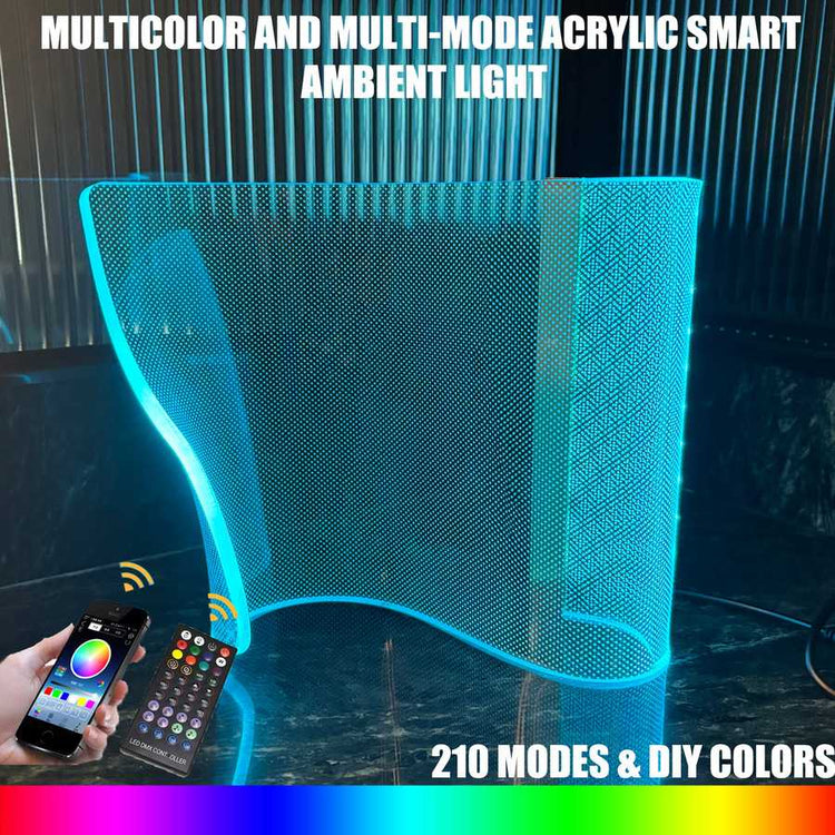 Modern Curved RGB Table Lamps for Bedrooms and Desks - Futuristic Ambient Mood Lighting for Gaming Rooms