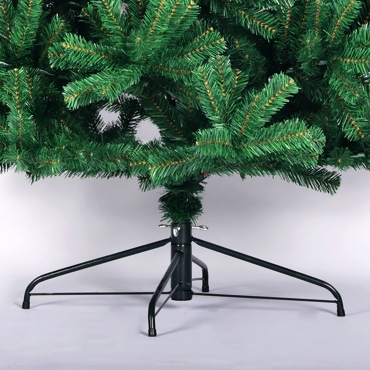 Artificial Christmas Tree Full Natural Spruce PVC Fir Tree 7.5ft Foldable Metal Stand Unlit Green MLNshops]