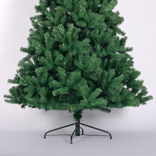 Artificial Christmas Tree Full Natural Spruce PVC Fir Tree 7.5ft Foldable Metal Stand Unlit Green MLNshops]