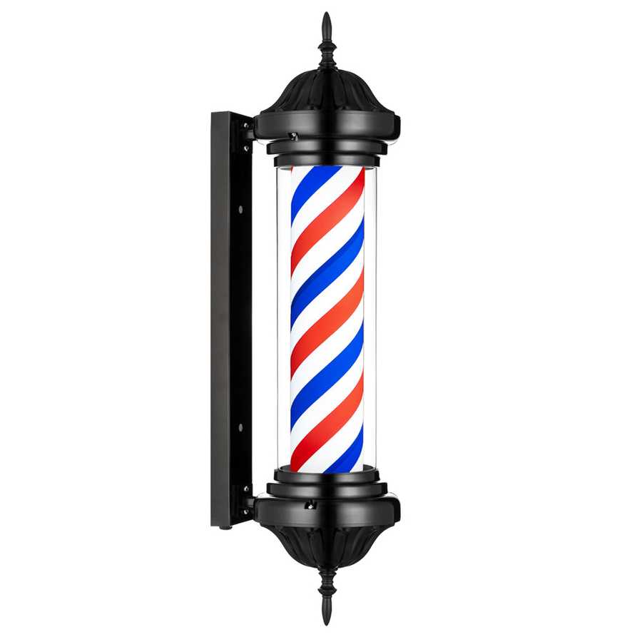 Wall-mounted barber pole LED sign for barbershops