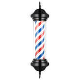 Barbershop LED sign with traditional barber pole design