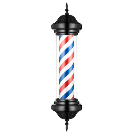 Barbershop LED sign with traditional barber pole design