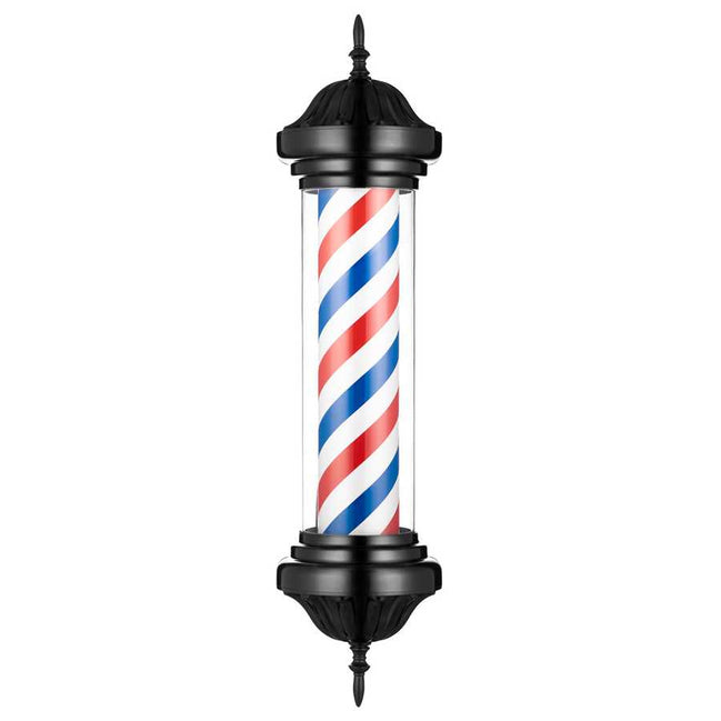 Barbershop LED sign with traditional barber pole design