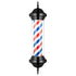 Barbershop LED sign with traditional barber pole design