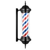 Barber shop LED sign light with classic barber pole design