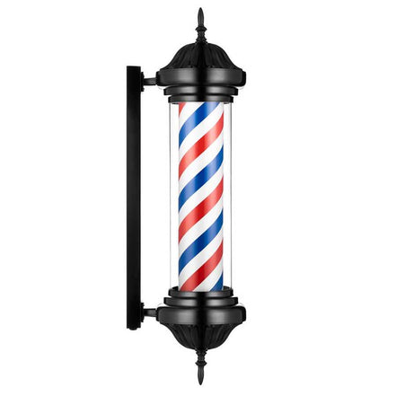 Barber shop LED sign light with classic barber pole design