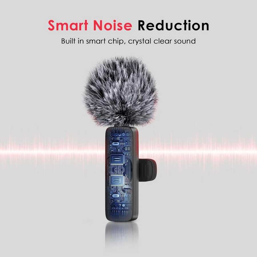 Wireless Microphone for iPhone, iPad, Android, Lavalier Microphone for Video Recording - 2 Pack iPhone Mic Crystal Clear Recording with USB-C for Podcast Microphone, ASMR, TikTok
