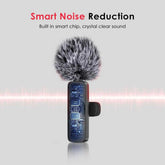 Wireless Microphone for iPhone, iPad, Android, Lavalier Microphone for Video Recording - 2 Pack iPhone Mic Crystal Clear Recording with USB-C for Podcast Microphone, ASMR, TikTok