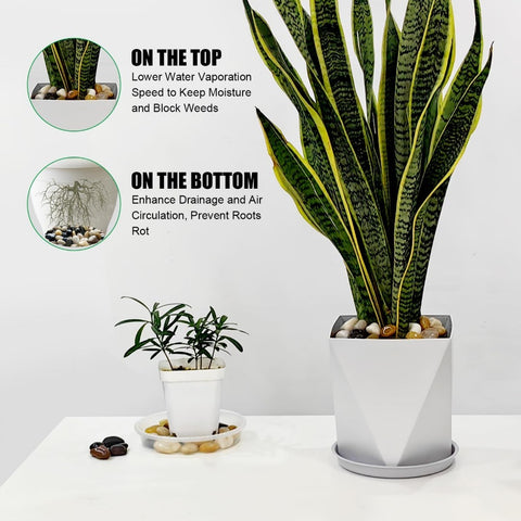 18lbs River Rocks,Multi-Colored 2-3 Inch - Natural Polished Pebbles for Landscaping, Garden Decor, Aquariums, Decorative Stones for Pathways, Planters