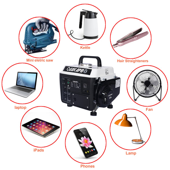 Portable Generator, Outdoor generator Low Noise, Gas Powered Generator