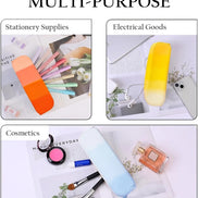 Collage of stationery supplies, electrical goods, and cosmetics with text 'Multi-Purpose'.