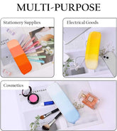 Collage of stationery supplies, electrical goods, and cosmetics with text &