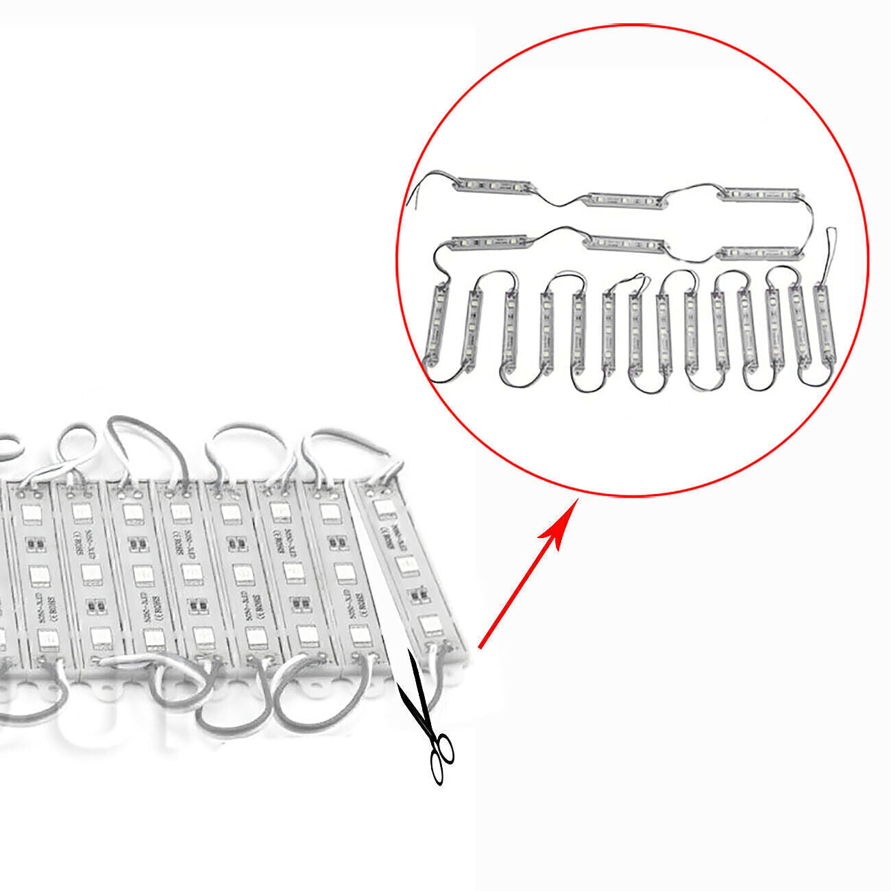 Super Bright IP65 Waterproof 5050 SMD Module Light Sign Strip Lamp DC 12V with controller