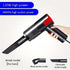 Portable Car Vacuum Cleaner with 120W power and 9000Pa suction, featuring flat and brush nozzles for efficient vehicle cleaning.