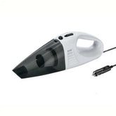 Compact HEPA Air Purifier Dust Collector vacuum cleaner with ergonomic handle and cigarette lighter plug for portable home or car use.