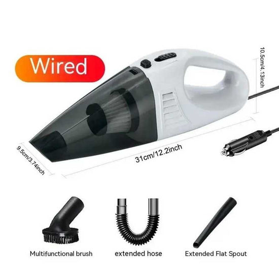 HEPA Air Purifier Dust Collector - Boost Air Quality with wired handheld vacuum cleaner featuring attachments like brush, hose, and flat spout.