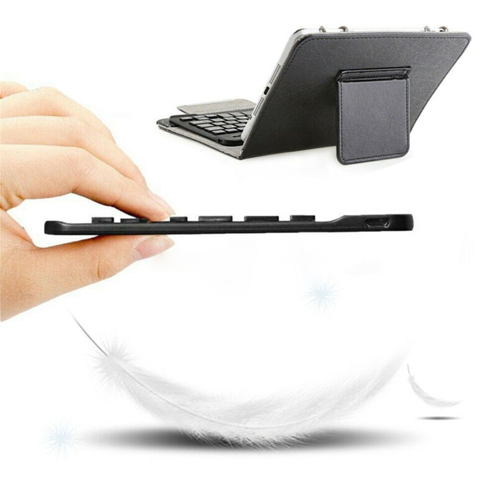 For Universal Android Tablets 10.1/10.5 Tablet Bluetooth Keyboard Case Cover[Black, Fits 10/10.1/10.5 Inch Tablet]