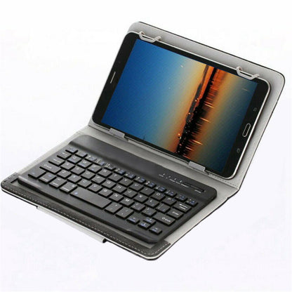 For Universal Android Tablets 10.1/10.5 Tablet Bluetooth Keyboard Case Cover[Black, Fits 10/10.1/10.5 Inch Tablet]