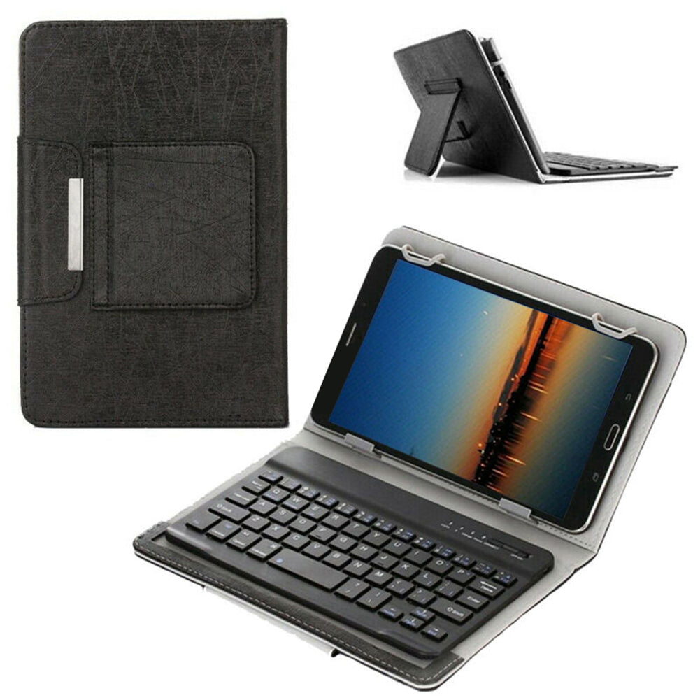 For Universal Android Tablets 10.1/10.5 Tablet Bluetooth Keyboard Case Cover[Black, Fits 10/10.1/10.5 Inch Tablet]