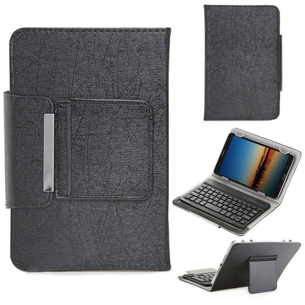 For Universal Android Tablets 10.1/10.5 Tablet Bluetooth Keyboard Case Cover[Black, Fits 10/10.1/10.5 Inch Tablet]