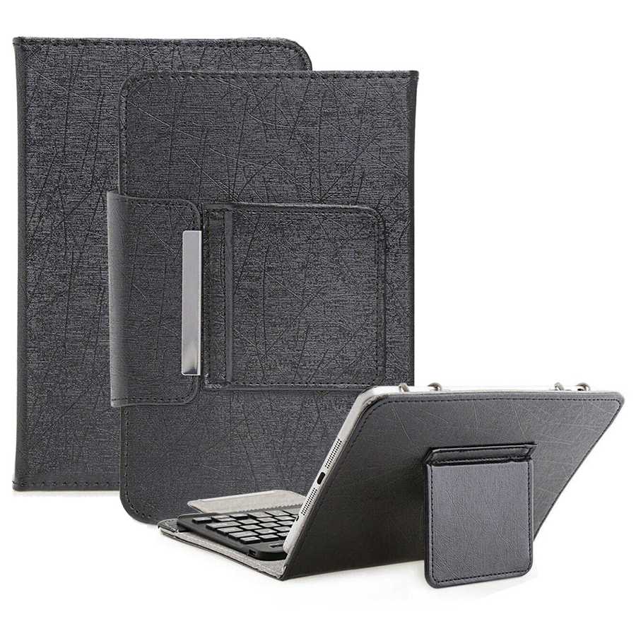 For Universal Android Tablets 10.1/10.5 Tablet Bluetooth Keyboard Case Cover[Black, Fits 10/10.1/10.5 Inch Tablet] Default Title