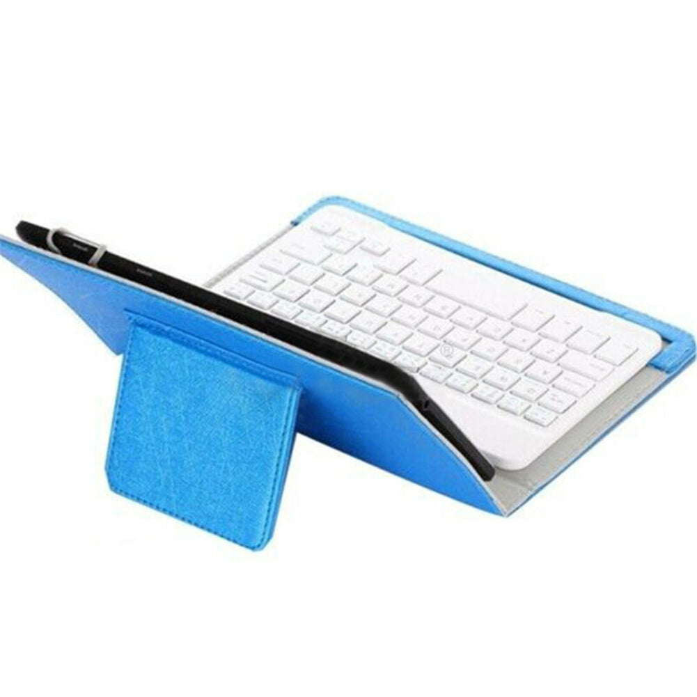 For Universal Android Tablets 10.1/10.5 Tablet Bluetooth Keyboard Case Cover[Blue, Fits 10/10.1/10.5 Inch Tablet]