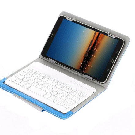 For Universal Android Tablets 10.1/10.5 Tablet Bluetooth Keyboard Case Cover[Blue, Fits 10/10.1/10.5 Inch Tablet]