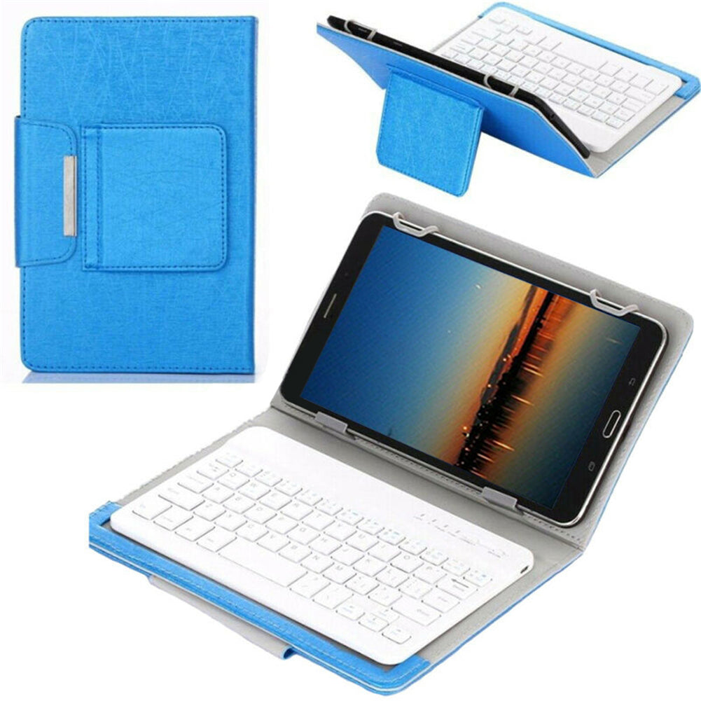 For Universal Android Tablets 10.1/10.5 Tablet Bluetooth Keyboard Case Cover[Blue, Fits 10/10.1/10.5 Inch Tablet]