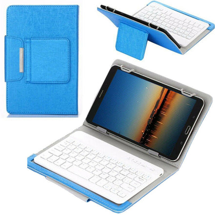 For Universal Android Tablets 10.1/10.5 Tablet Bluetooth Keyboard Case Cover[Blue, Fits 10/10.1/10.5 Inch Tablet]