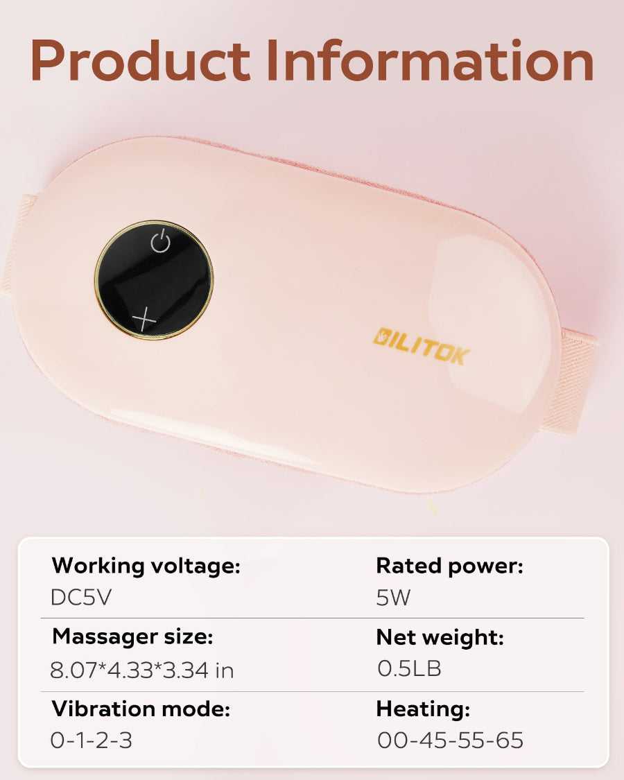 Product information label with digital control and heating settings