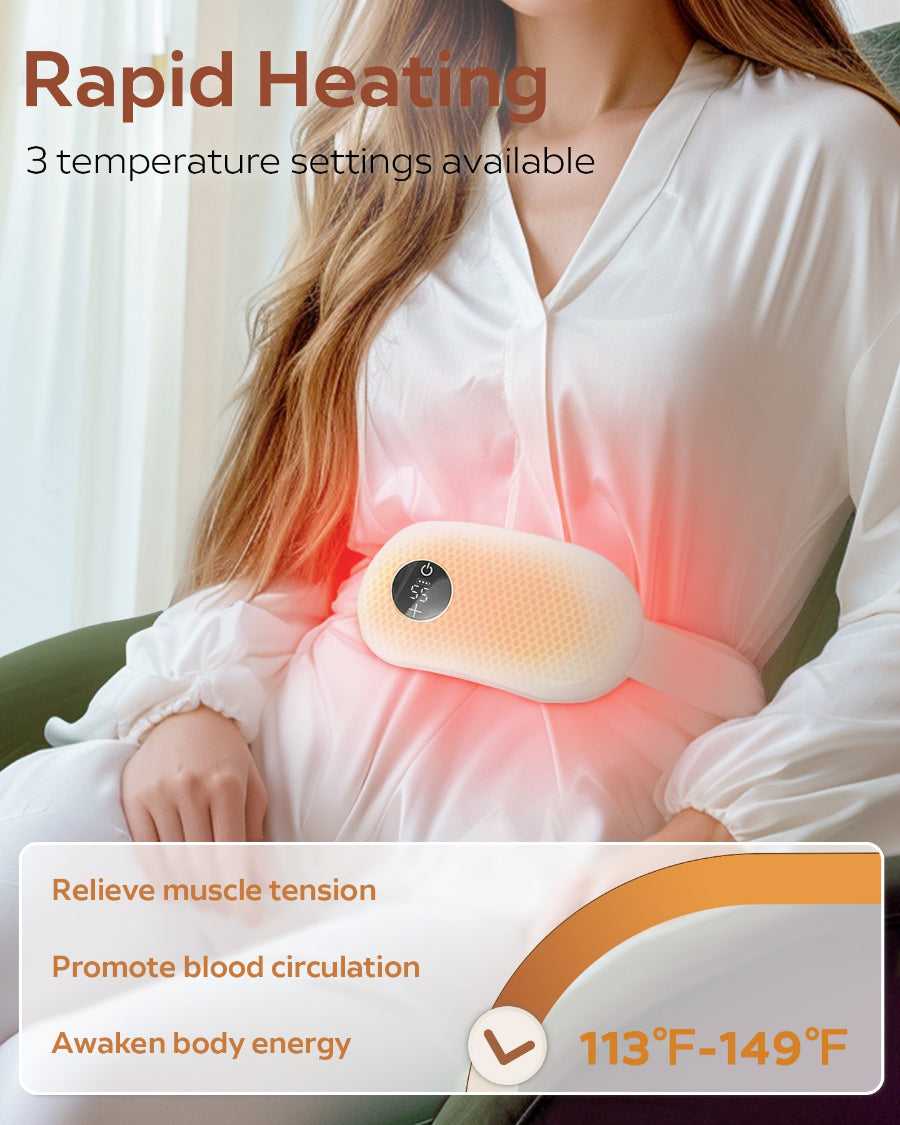 User-friendly portable heating pad with easy operation and digital display