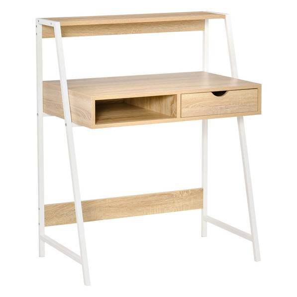 Computer Desk with Drawer - Top-Rated Natural Office Essential