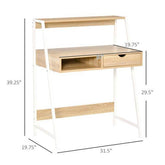 Computer Desk with Drawer - Top-Rated Natural Office Essential