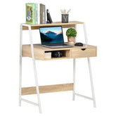 Computer Desk with Drawer - Top-Rated Natural Office Essential