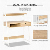 Computer Desk with Drawer - Top-Rated Natural Office Essential