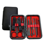 10-Piece Travel-Ready Black Nail Clippers Kit – Top-Rated Grooming Set with Professional Cuticle Nippers & Clippers