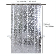 3D Pebble Pattern Shower Curtain Liner – Heavy-Duty PEVA Material with Magnets, 71x71 Inches, Perfect for Shower Stalls & Bathtubs