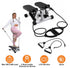 Steppers for Exercise, Mini Stair Stepper with Resistance Bands at Home Workout Equipment with 330.7LBS Loading Capacity, Hydraulic Fitness Stepper with LCD Monitor Default Title