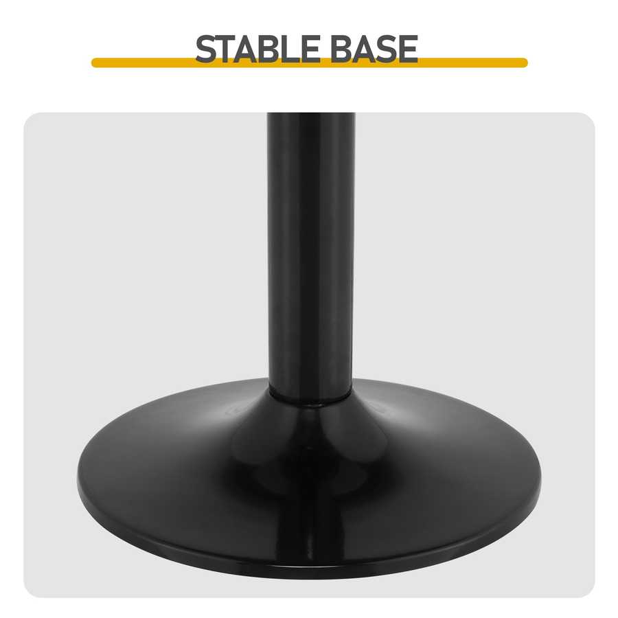 Black stable base with text &