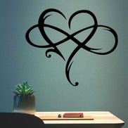 Heart Metal Wall Art in Bedroom