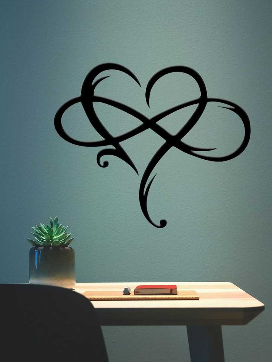 Heart Metal Wall Art in Bedroom