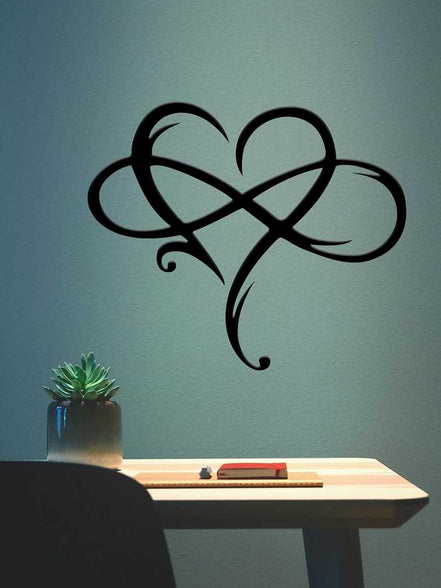 Heart Metal Wall Art in Bedroom