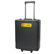 Black 4 Layer Wheeled Hand Tool Box for Easy Mobility Black Plastic