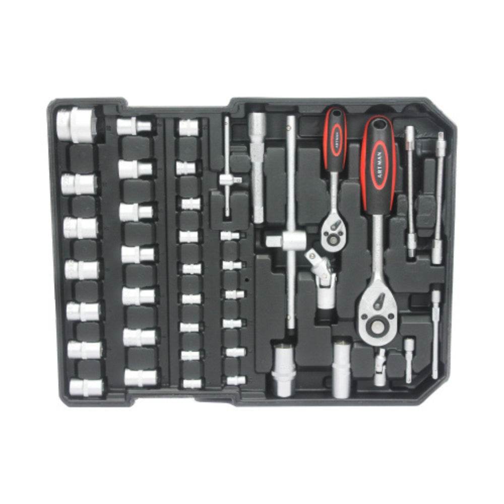 Black 4 Layer Wheeled Hand Tool Box for Easy Mobility