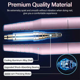 Nail drill with highlighted features on a dark background