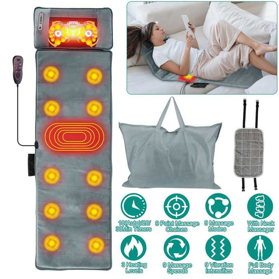 Full Body Massage Mat with Heat - Therapeutic Massage