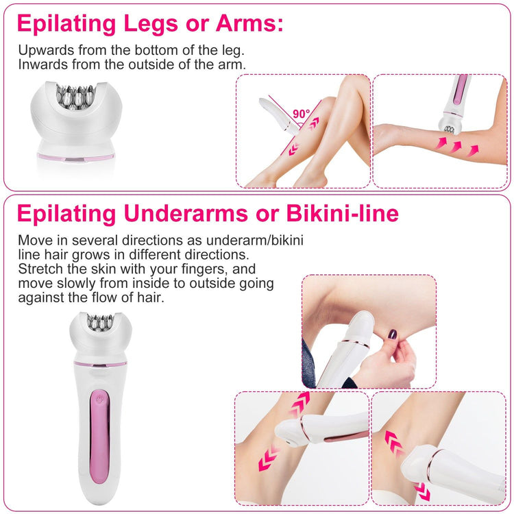5 In 1 Electric Body Epilator Rechargeable Women&