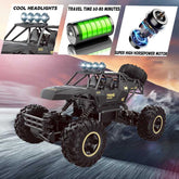 Toy truck with features highlighted on a colorful background