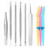 Blackhead remover lumps Popper tool kit with diagonal tweezers Default Title